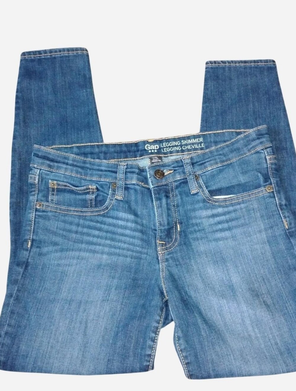 GAP Denim Legging Skimmer Jeans Size 6 / 28R Medium Wash Skinny Ankle Crop
